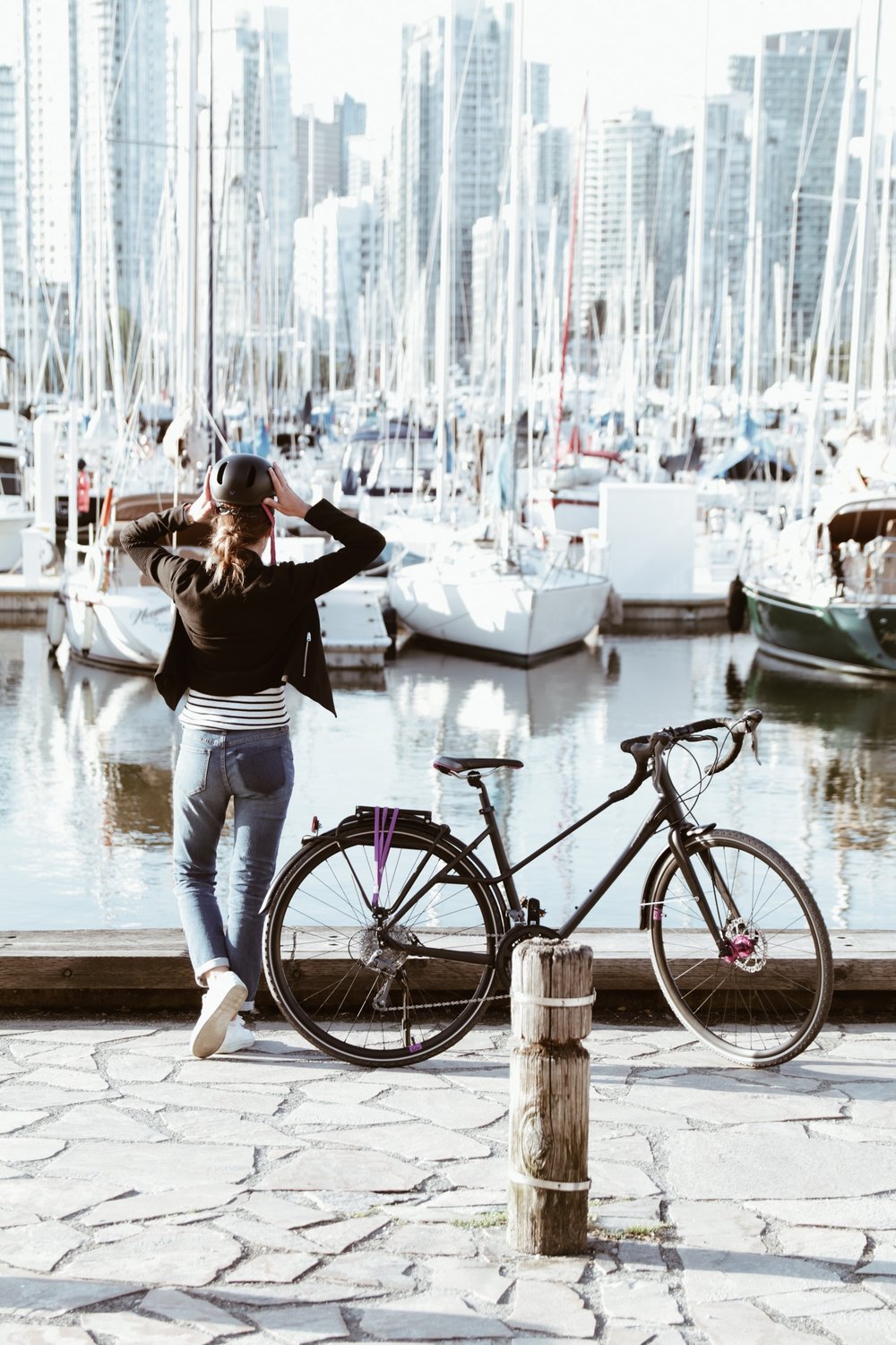 Cyclist on the Seawall